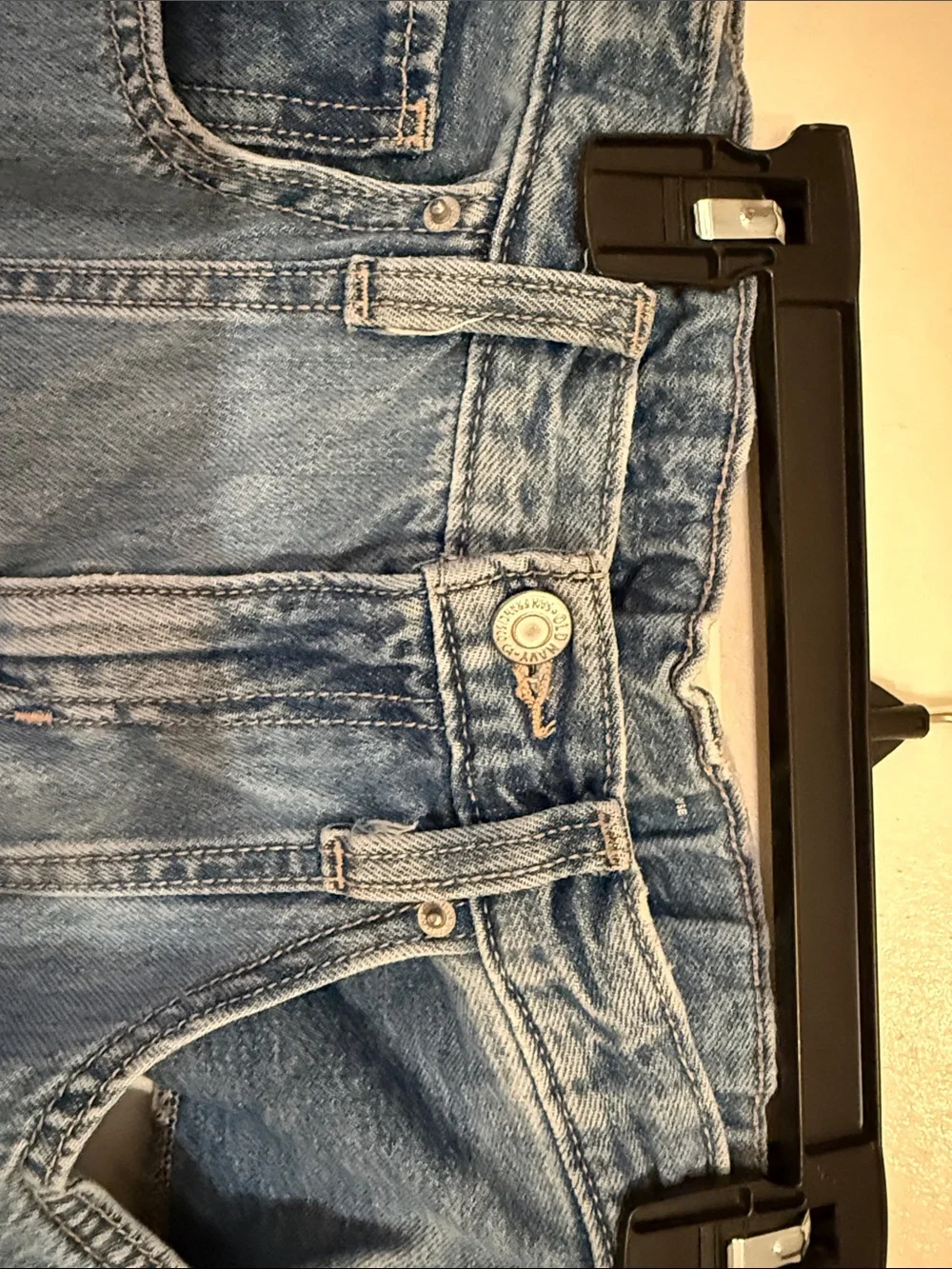 Old Navy Light Blue Wide-Leg Cargo Jeans for Women